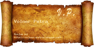 Volner Petra névjegykártya